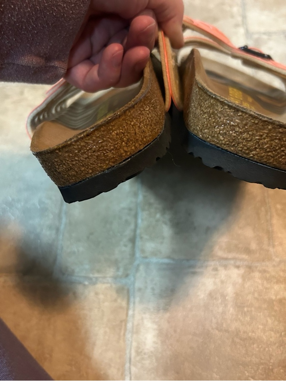 Birkenstock Orange Cutout Double Buckle Sandals - Picture 12 of 17